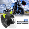 Motorcycle 2 x Cat Ears Style Stick On Helmet Decoration Accessories Green TPU