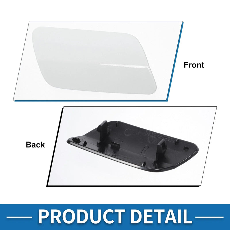 BMW 640i White Front Right Side Bumper Headlight Washer Nozzle Cover Cap