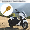 Engine Crankcase Gold Tone for Motorcycle 1 x Dipstick Cap Plug