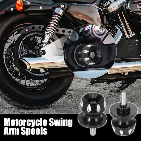 Yamaha 2 x 6mm M6x1.0 Black Swing Arm Spools Sliders Stand Screw