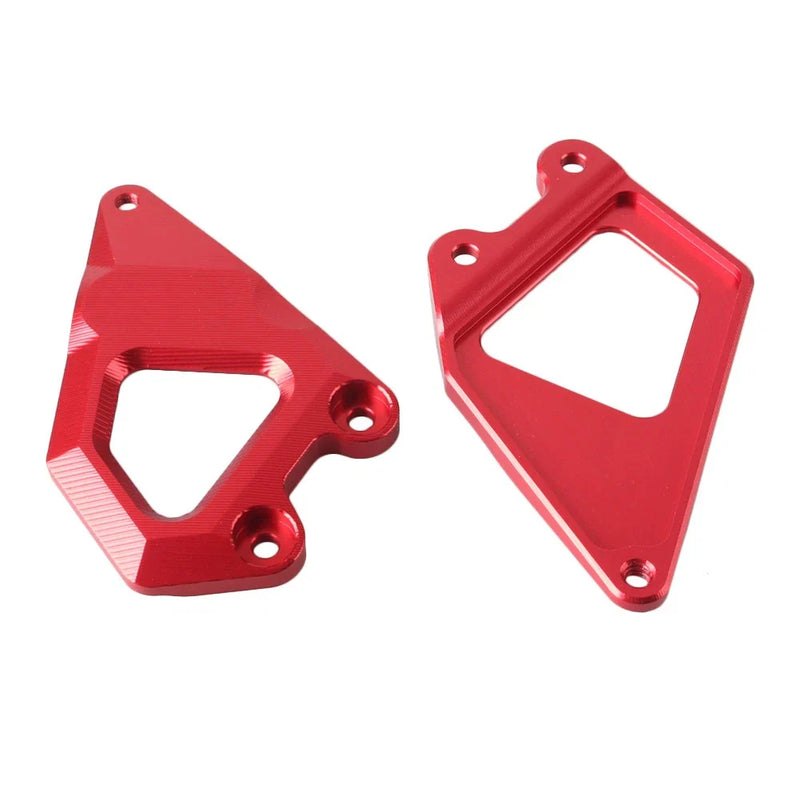 BMW R1200GS Red Foot Pegs Protector Heel Guard Plate (2013-2018)