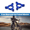Racing Motorcycle Fork Preload Adjusters 2 x 14mm Aluminum Alloy Blue