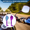 Motorcycle M8/M10 Rear View Mirrors Side Rearview Mirror Purple Aluminum Alloy