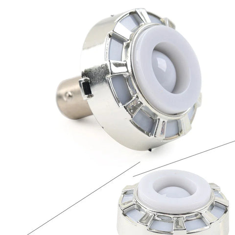 Motorcycle - Angel Eye Strobe Tail Brake Rear Lights 12V LED Headlight