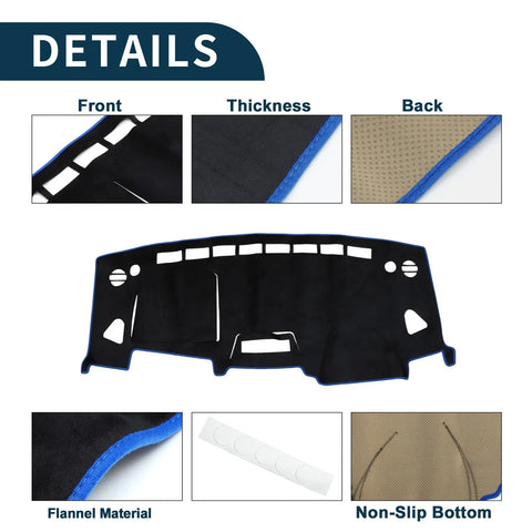 Suzuki Solio MA15S Sun Protector Black Blue Dashboard Cover Mat (2001-2015)