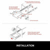 Trailer Heavy Duty 90KG Load  Locking Drawer Slide Runners (800mm)