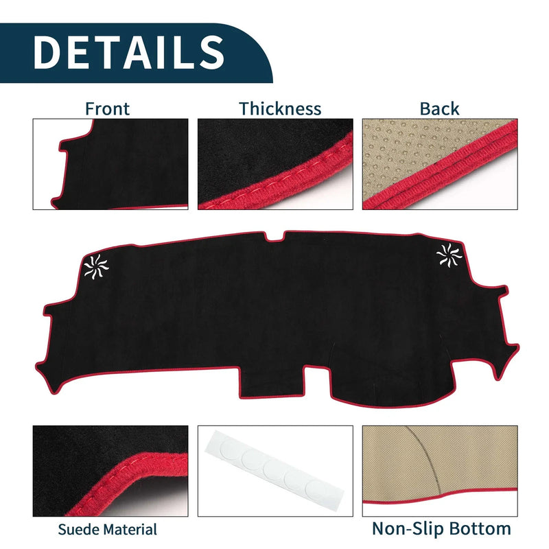 Honda STEPWGN AIR SPADA 2022-2023 Protector Black Red Dashboard Cover Mat