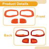 Jeep Renegade (2015-2023) 4 x Orange ABS Interior Door Handle Bowl Cover Trim