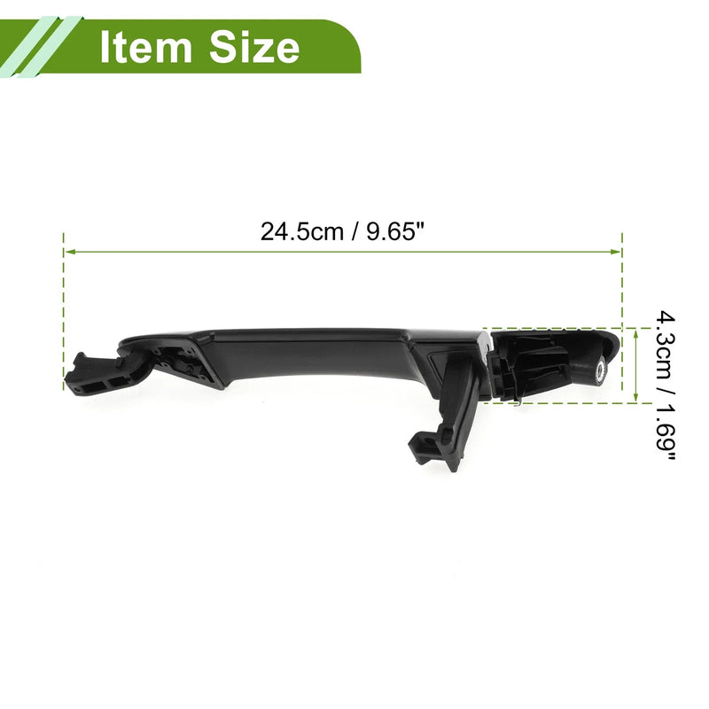 Hyundai Kia Picanto Black Rear Right Exterior Door Handle (2011-2016)