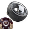 Motorcycle 5-3/4" Switchback White LED Halo DRL Angel Eye Headlight