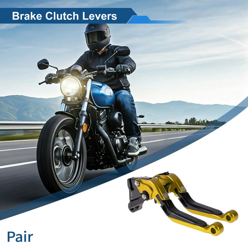 Kawasaki ZZR600 Gold Tone Black 2x Brake/Clutch Levers Short Long