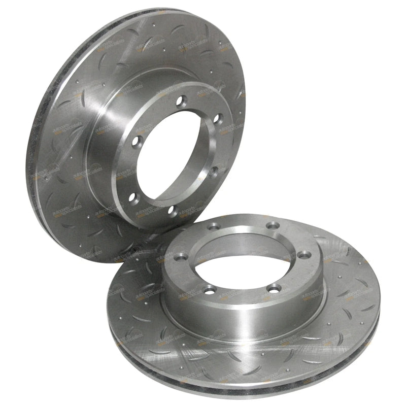 Hilux LN167 LN170 LN172 Ute 2 x Front Slotted Disc Brake Rotors (1997–2005)