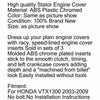 Honda VTX 1300 (2003-2009) - ABS Plastic Chrome Engine Cover Insert