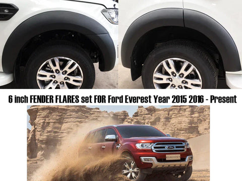 Ford Everest SUV 6" Matte Black Fender Flares (2015-2018)