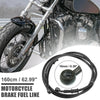 Motorcycle Braided Brake Clutch Oil Hoses 160cm 10mm