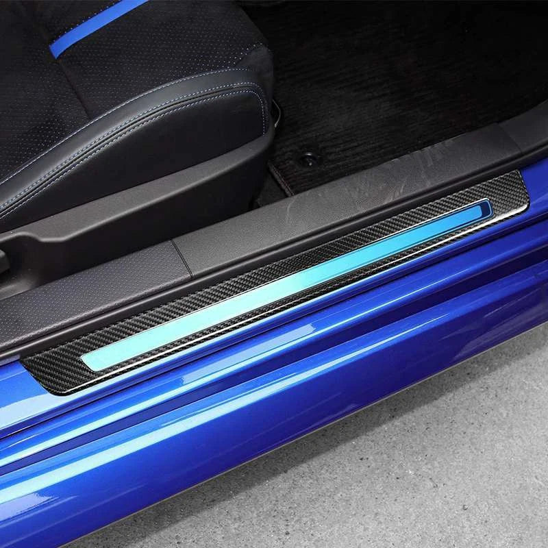 Subaru BRZ 2022-2024 100%  Carbon Fiber Door Sill Cover Trim Strip