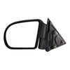 Black Textured Manual Side View Mirror Driver Side Left