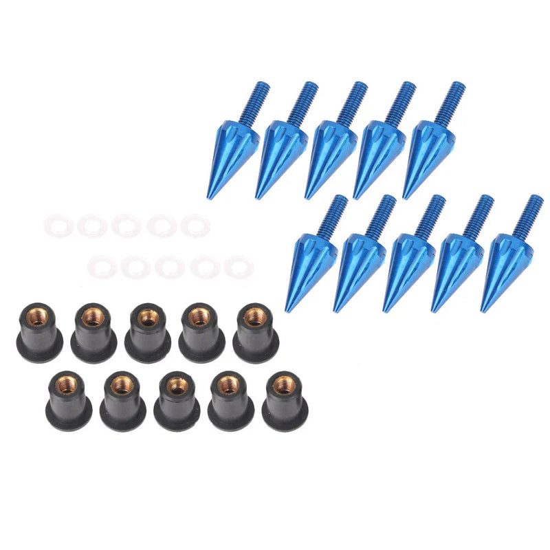 Honda Yamaha Suzuki BMW Ducati Windshield Bolt Screws  Blue