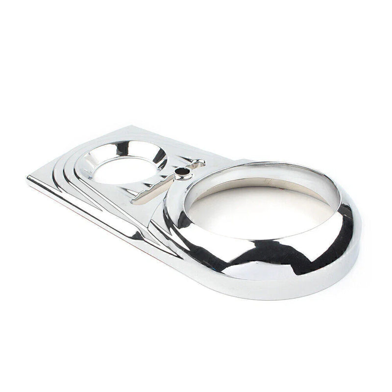 Harley Dyna Wide Glide & Softail Chrome Dash Panel Insert Cover (93-17)