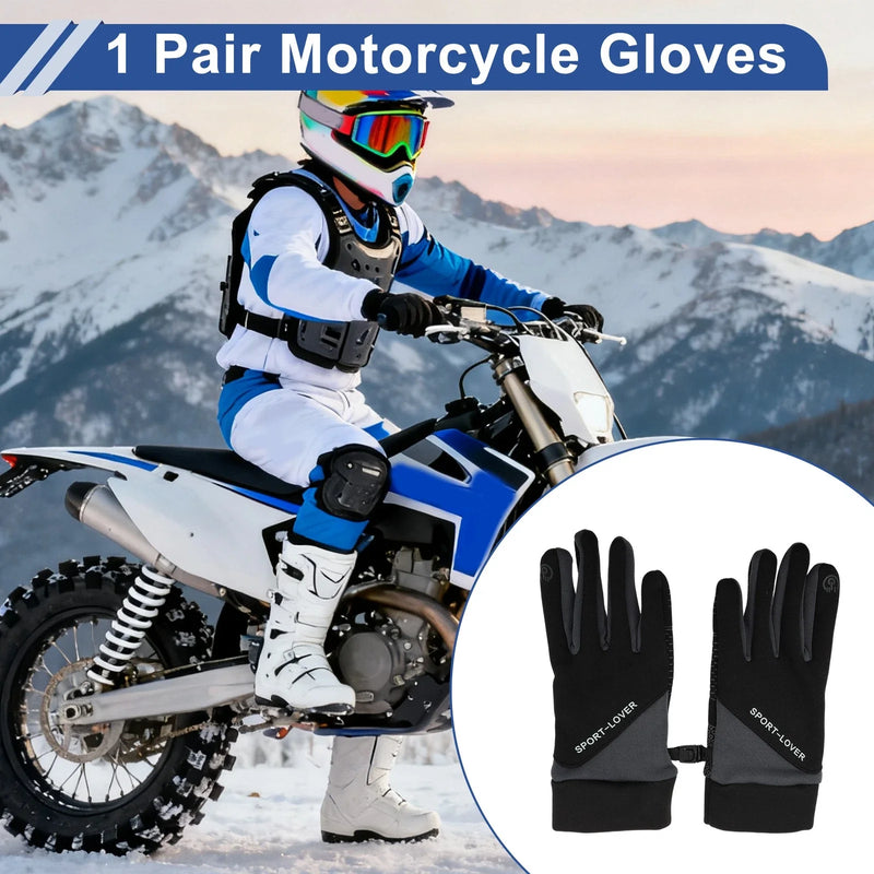 Mountain Biking Polyester Full Finger Outdoor Fleece Cycling Gloves