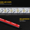 Car 12 x LED Amber/White Switchback Flowing Strip Arrow DRL Turn Signal Light