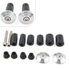 Dirt Bike Motor Silver 7/8" Handlebar End Weights Grips Cap Plugs