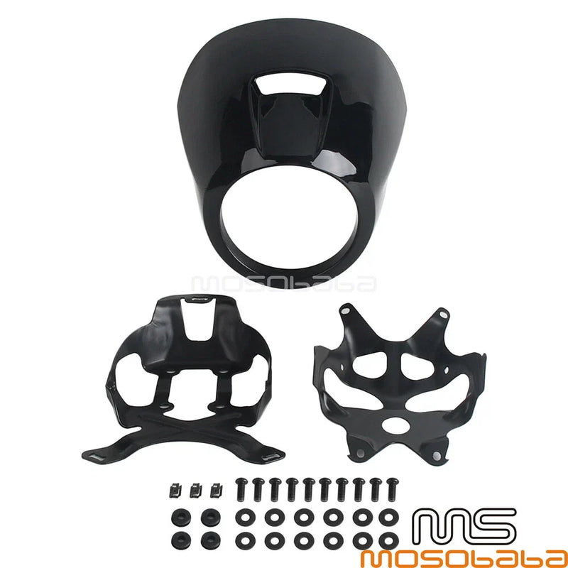Harley Nightster 975 Black Headlight Fairing Windshield Cowl Cover (22)