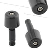 Universal Motorcycle - Black 1in Handlebar Hand Grips & End Caps
