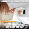 Ford (2015-2023) Beige 1 x Set Makeup Mirror Cover Sun Visor Cap Clip