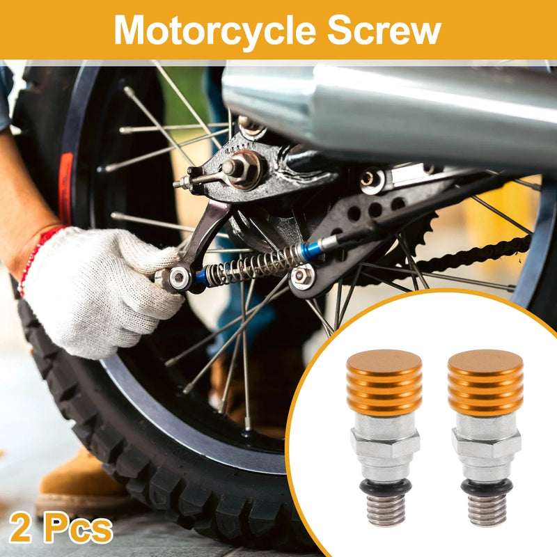 Motorcycle 2 x Screw M5x0.8 Fork Air Bleeder Valve