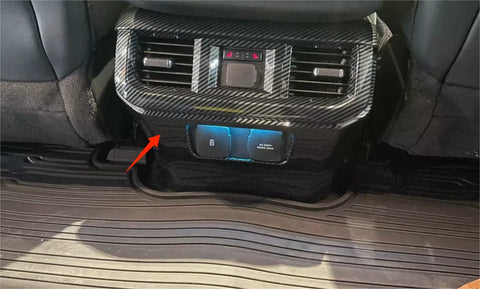 Ford F150 Carbon Fiber Rear Air Vent Outlet Lid Cover Trim (2021-2023)