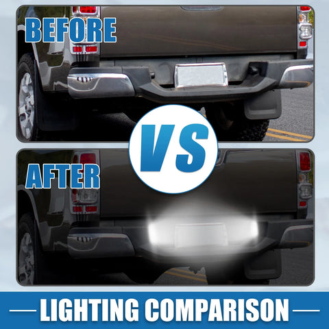 Nissan Frontier White Red LED License Plate Light Assembly