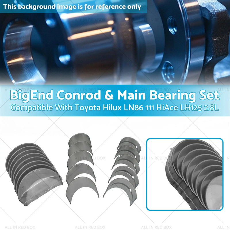 Toyota Hilux LN86, HiAce LH125 2.8L Conrod & Main Bearing Set (1984-1997)