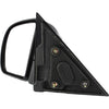 Black Textured Manual Side View Mirror Driver Side Left