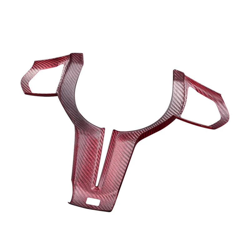 BMW M2 M3 M4 M5 X6 X6M Carbon Fiber Red Steering Wheel Cover (2014-2020)