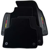 Audi A4 B8 Sedan (2008-2015) with Carbon - 2 x Mats Black Floor Mats