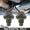 Ford M14 x 1.5 Steel Oil Drain Plug Screws with Seal Rings