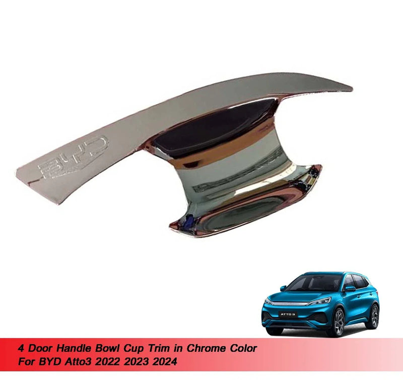BYD Atto3 4 x Door Chrome Handle Bowl Trim (2022-2024)