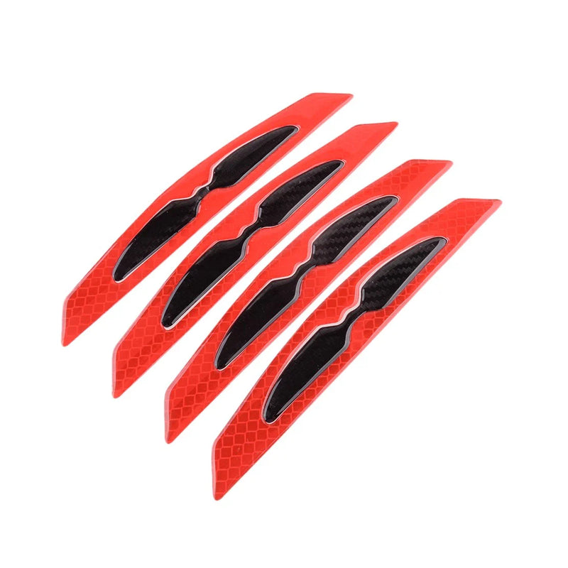 4pcs Car Door Anti-Collision Bumper Guard Reflective Strip