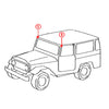 Toyota Land Cruiser J40 BJ45 FJ43 HJ45 Front Door Corner Rubber
