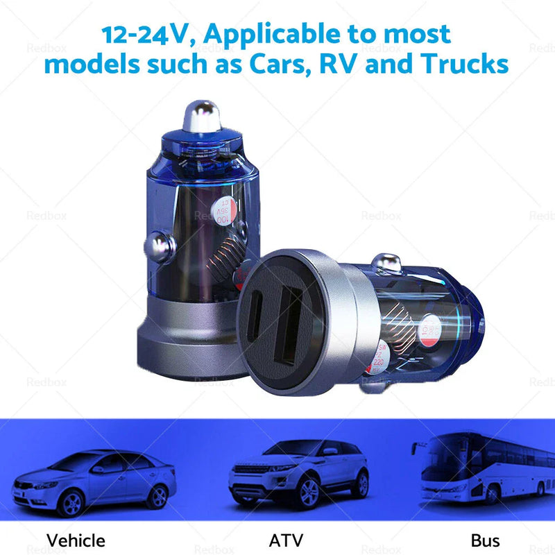 Various Models 54W USB C Fast Car Charger Adapter PD30W QC3.0