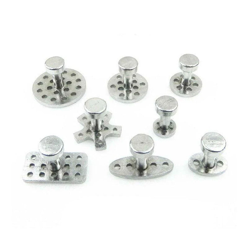 8Sizes Car Dent Repair Aluminum Puller Tabs Cold Glue Kit Paintless Tool