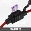 Car 35A Mini Blade Style Fuse Set with 12 AWG Holder