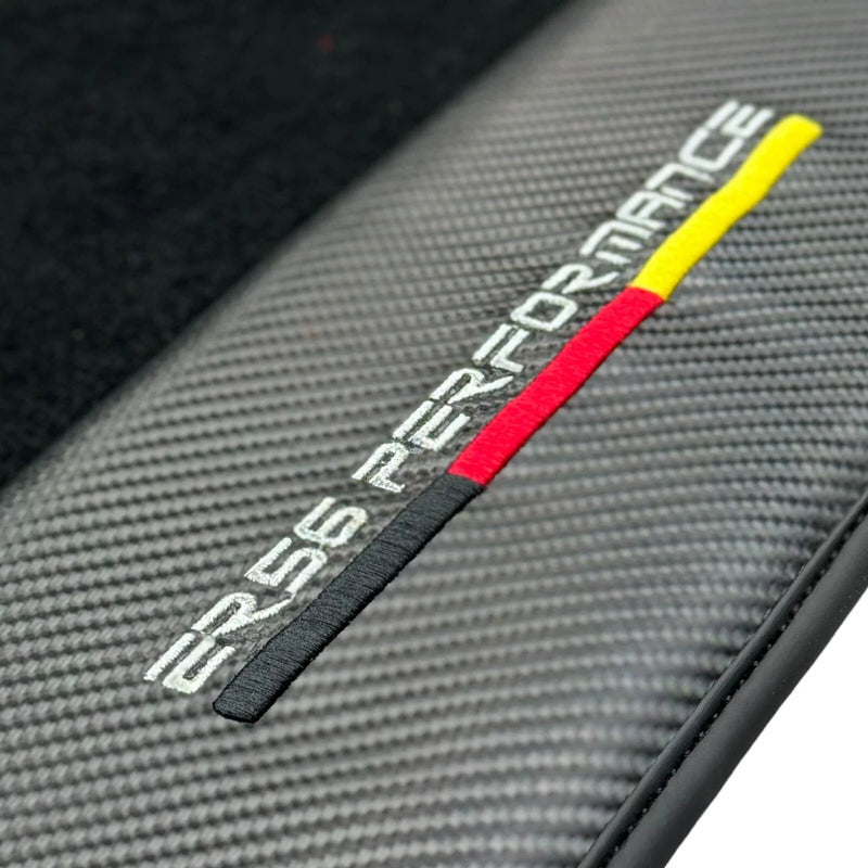 BMW 5 Series F10 Sedan (2010-2016) with Carbon Finish Black Floor Mats