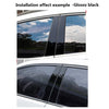 Acura MDX 6PCS Glossy Black Window Pillar Posts Door Trim Cover (2007–2013)
