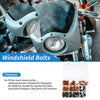 Yamaha motorcycles Aluminum Rubber Orange Windshield Bolts