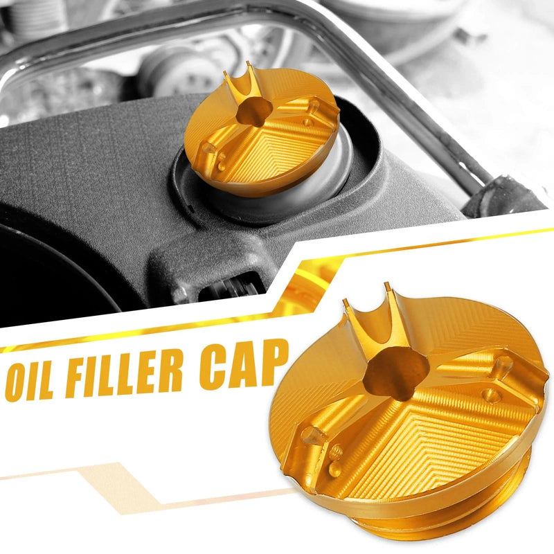 Yamaha YZF-R6 Oil Filler Cap Plug Cover Gold Tone
