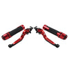 Kawasaki ZX6R Red Extendable Brake Clutch Levers Grip Set (2005-2023)