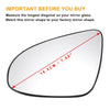 Peugeot 108, Toyota Aygo Left Side Heated White Mirror Glass (2012-2023)