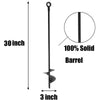 4 x 30" Long Heavy Duty Black Ground Anchor Hook Solid Steel Shaft